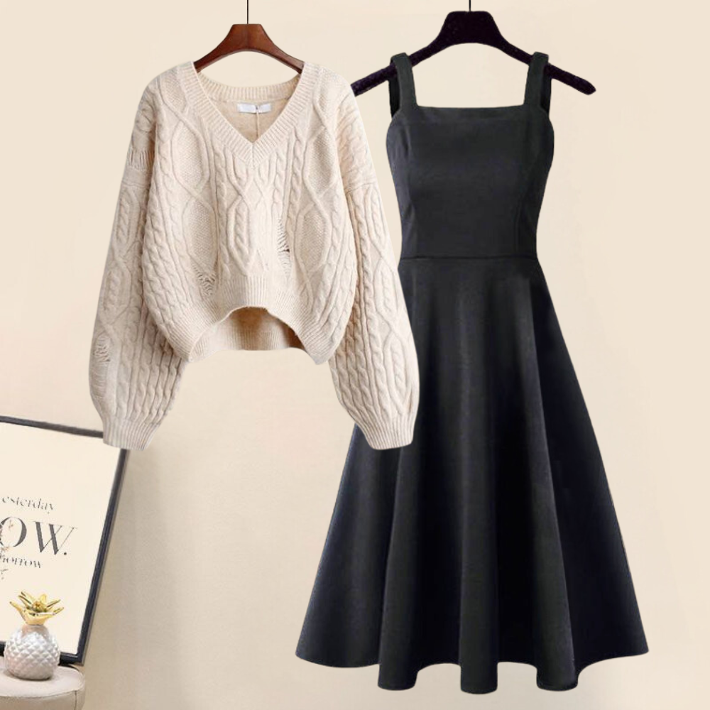 LIANE - Elegant knitted sweater with mermaid skirt