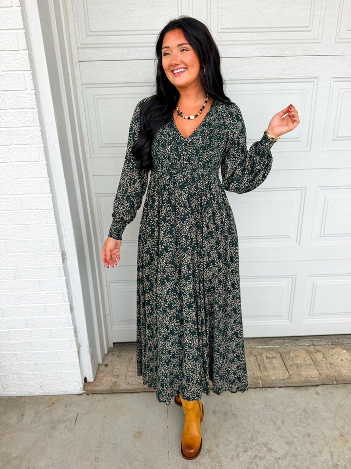 Brooklyn | Women's Maxi Dress with V-Neck and Print