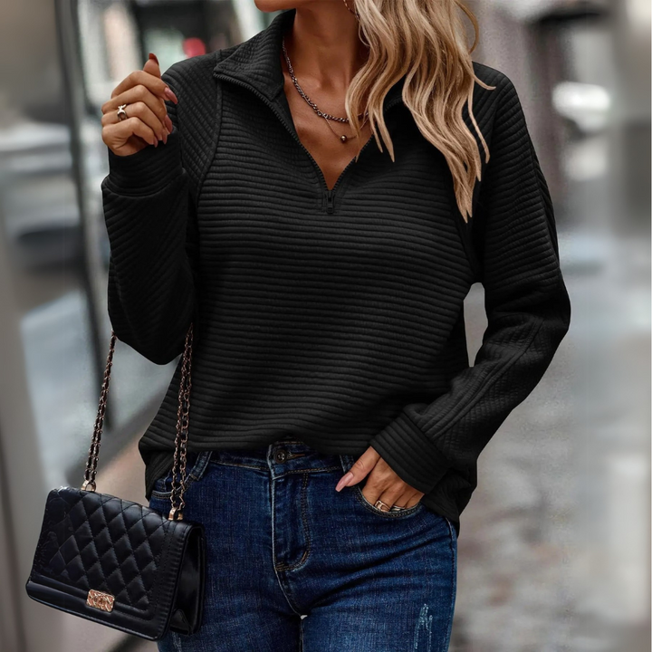 Suzanne - Half-Zip Detailed Pullover