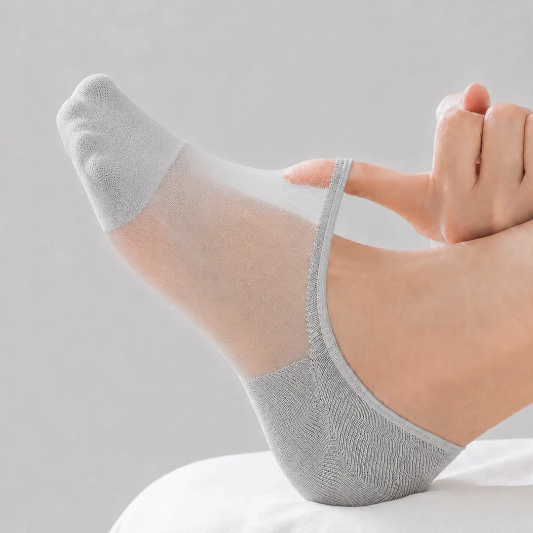 Invisible Breathable Cotton Transparent Non-Slip Socks