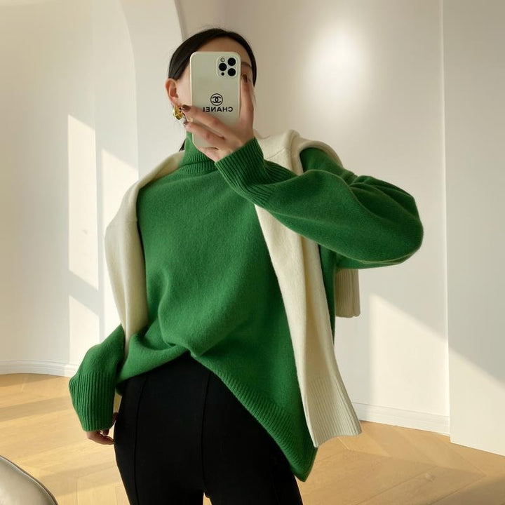 Ladies Long Sleeve Turtleneck Sweater