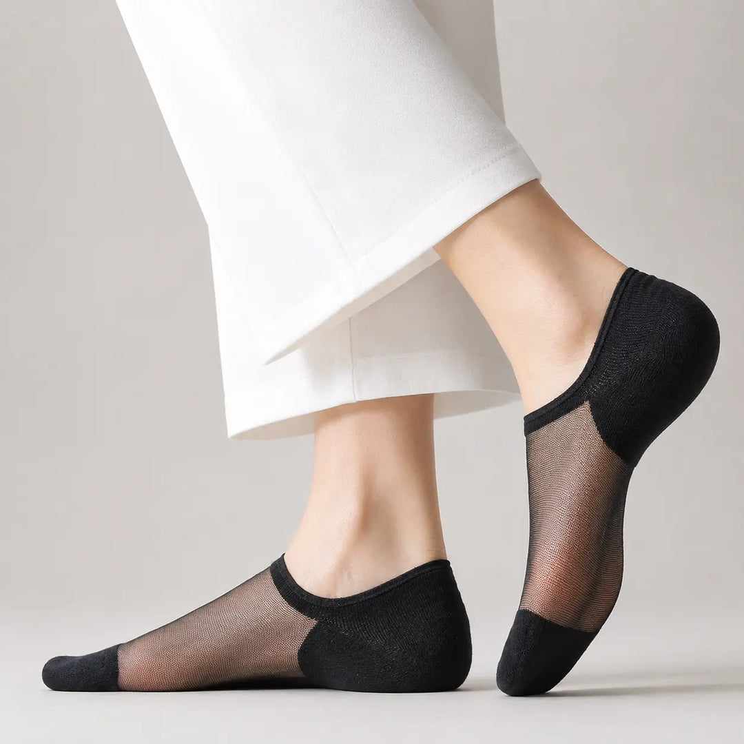 Invisible Breathable Cotton Transparent Non-Slip Socks
