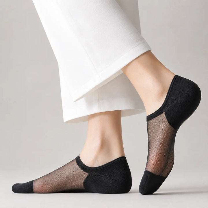 Invisible Breathable Cotton Transparent Non-Slip Socks