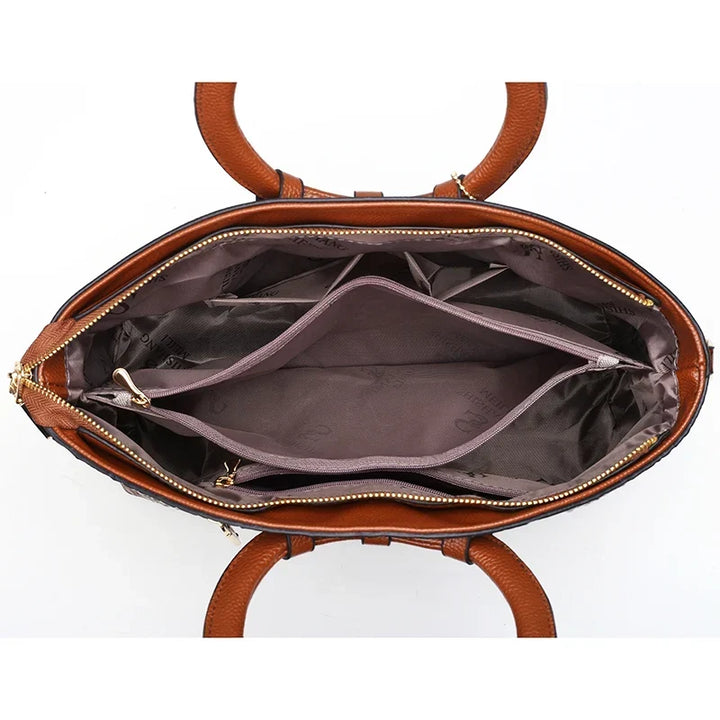 The Adrienne Crocodile-Pressed Vintage Leather Bag