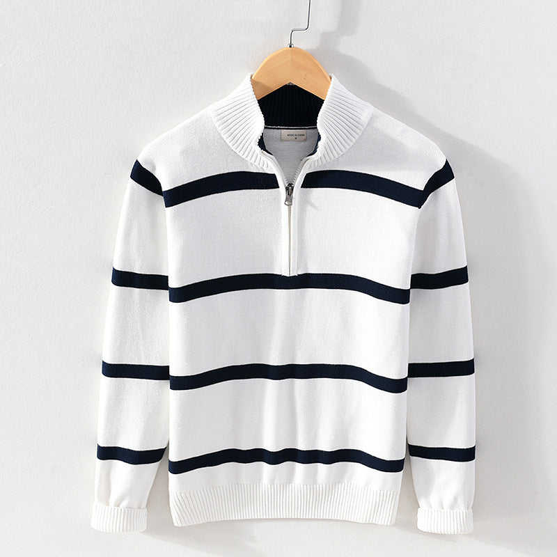 Hiro Katoenen Quarter-Zip Sweater