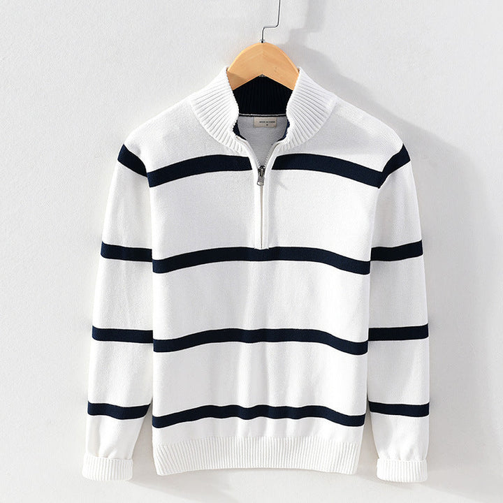 Hiro Katoenen Quarter-Zip Sweater