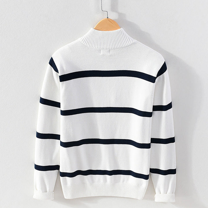 Hiro Katoenen Quarter-Zip Sweater