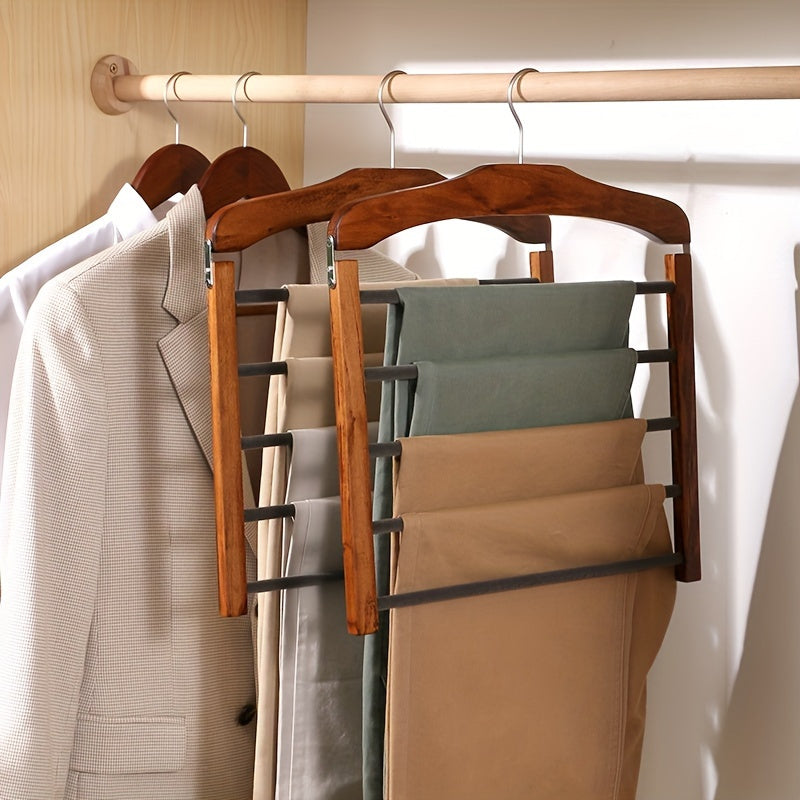 Premium Walnut Wood Multi-Bar Hanger