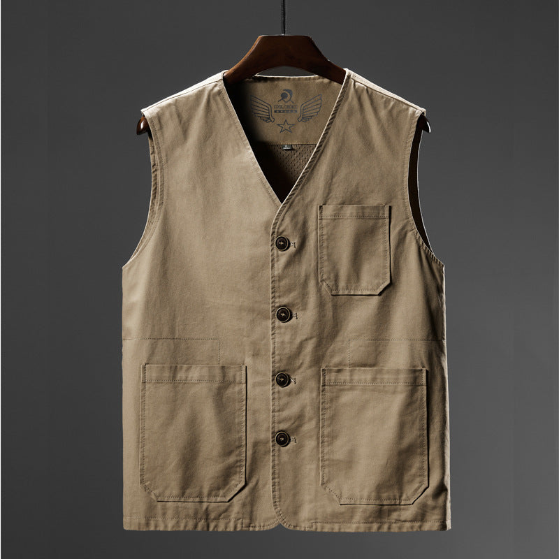 Ridley Multi-Pocket Cotton Vest
