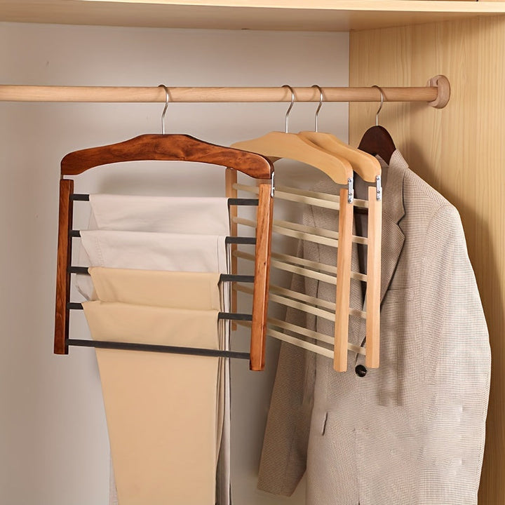 Premium Walnut Wood Multi-Bar Hanger