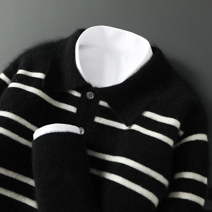 Claire Merino Wool Polo Sweater