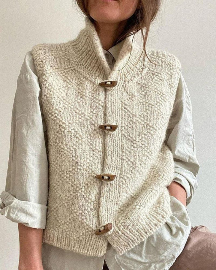 STACY - SOPHISTICATED SLEEVELESS CARDIGAN