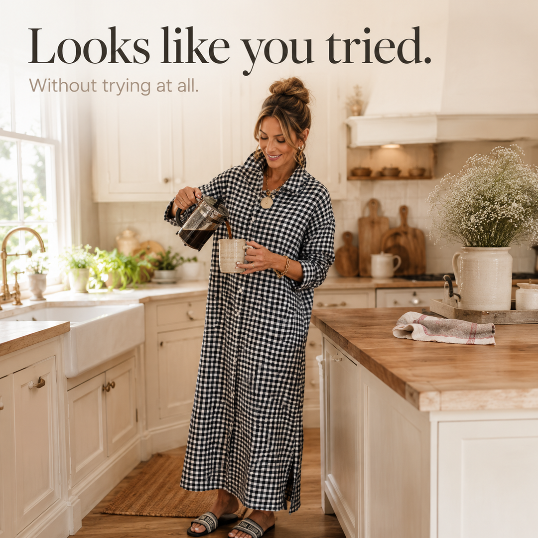 Paisley | Women's Shirt Dress with Checks and Pockets