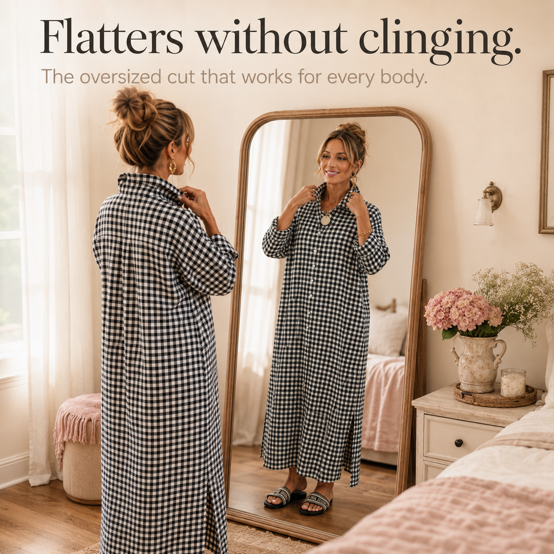 Paisley | Women's Shirt Dress with Checks and Pockets