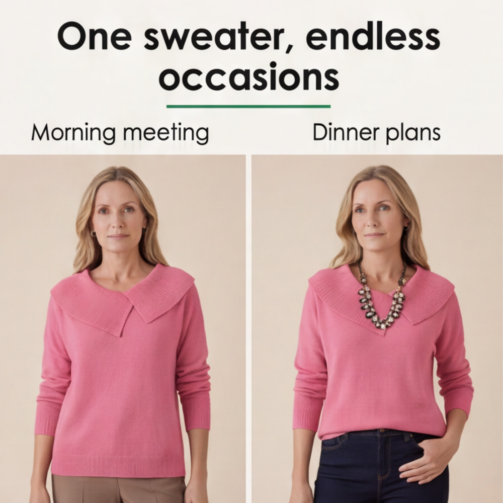 Collara – Asymmetrical Collar Knitted Sweater
