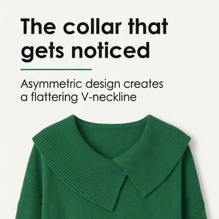 Collara – Asymmetrical Collar Knitted Sweater