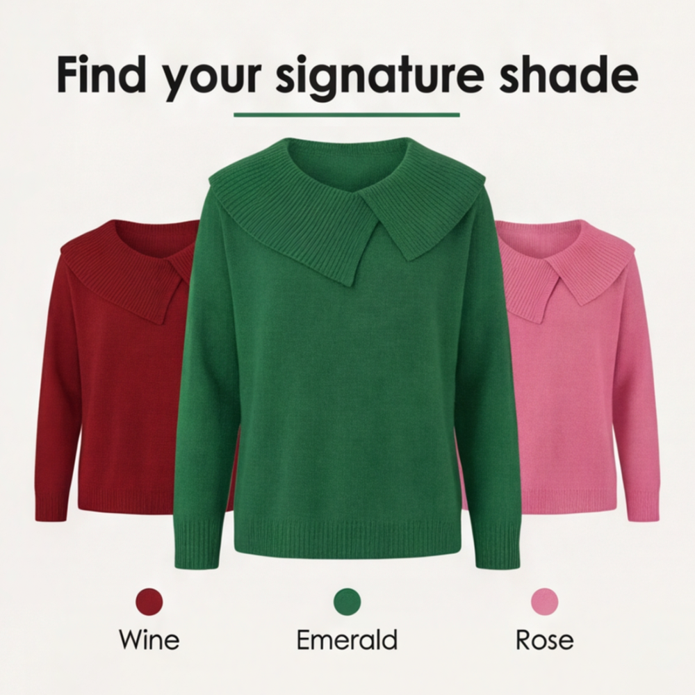 Collara – Asymmetrical Collar Knitted Sweater