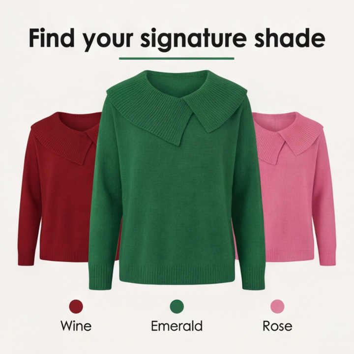 Collara – Asymmetrical Collar Knitted Sweater