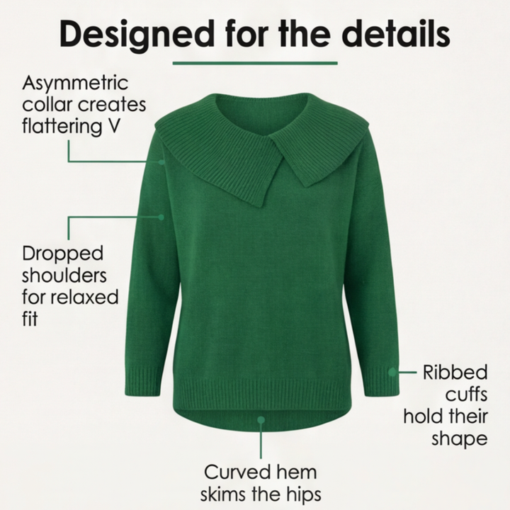Collara – Asymmetrical Collar Knitted Sweater