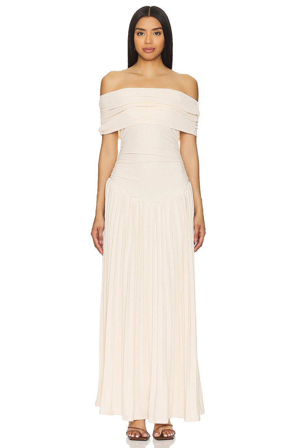 Chic Flowy Flattering Lightweight Fabric Maxi Dress for Effortless Summer Wear