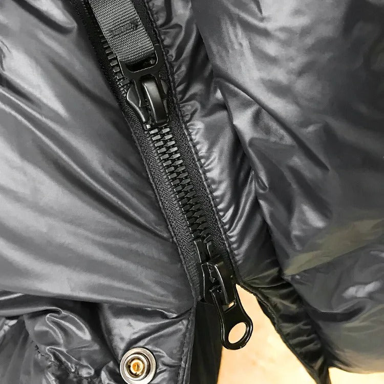 Ladies Long Padded Puffer Jacket with Hood