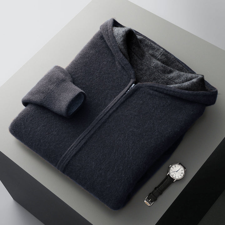 Koji Reversible Cashmere Zip Hoodie