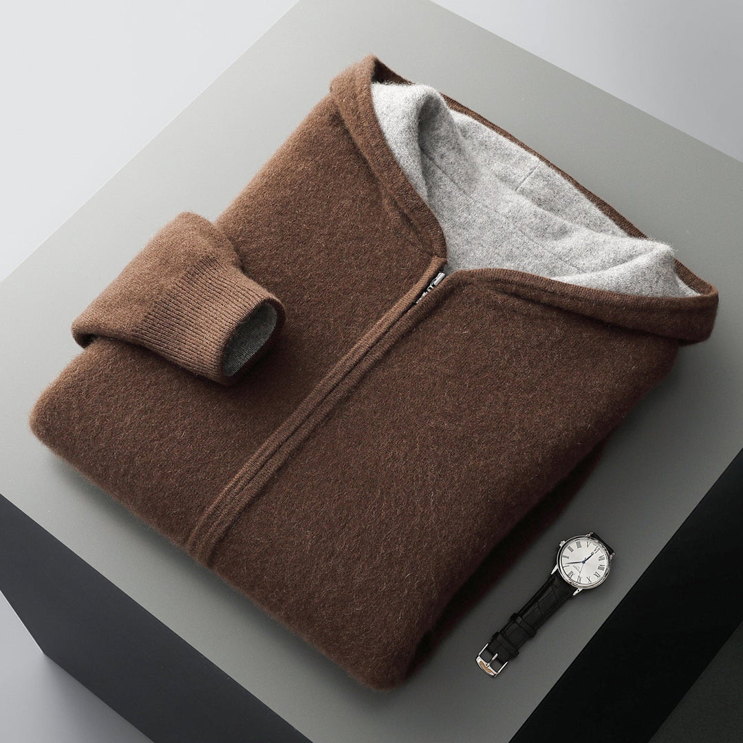 Koji Reversible Cashmere Zip Hoodie