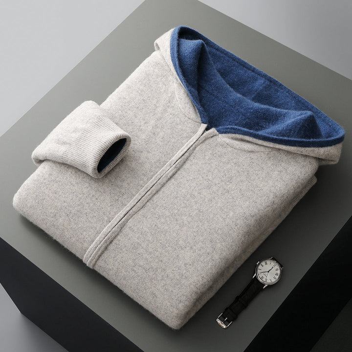 Koji Reversible Cashmere Zip Hoodie