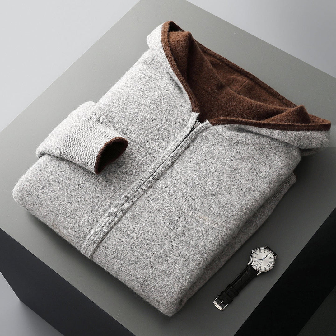 Koji Reversible Cashmere Zip Hoodie