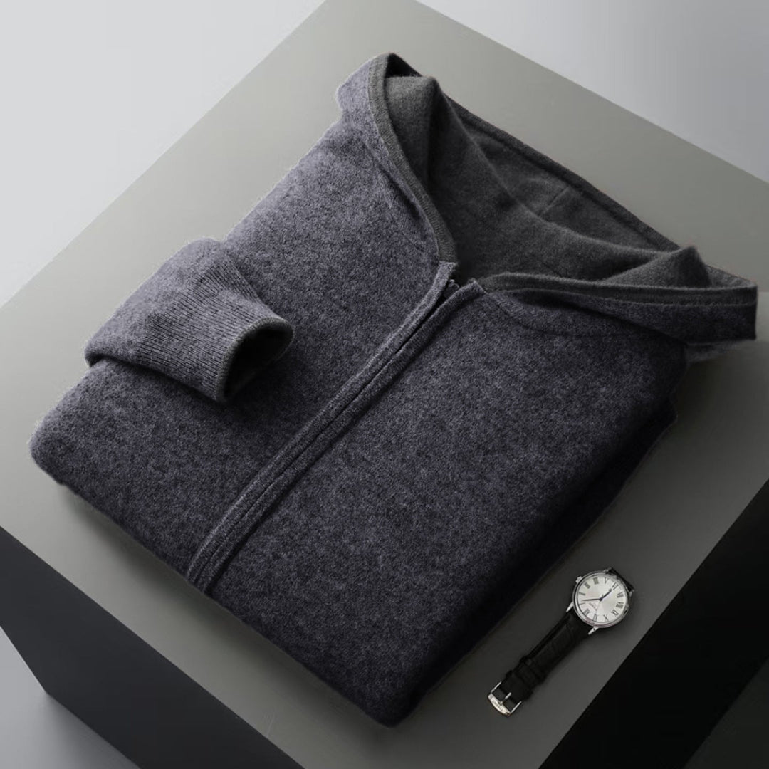 Koji Reversible Cashmere Zip Hoodie