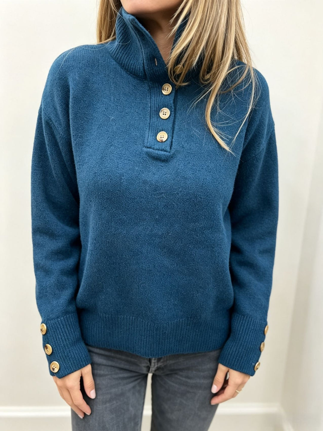 Maja | Women's Long Sleeve Sweater with Buttons