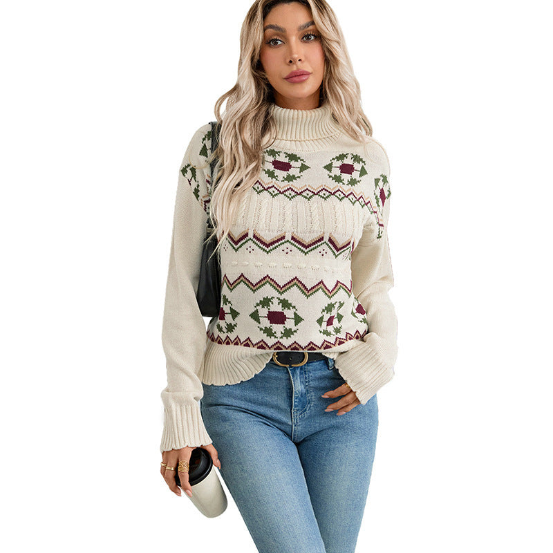 Ladies Long Sleeve Turtleneck Sweater