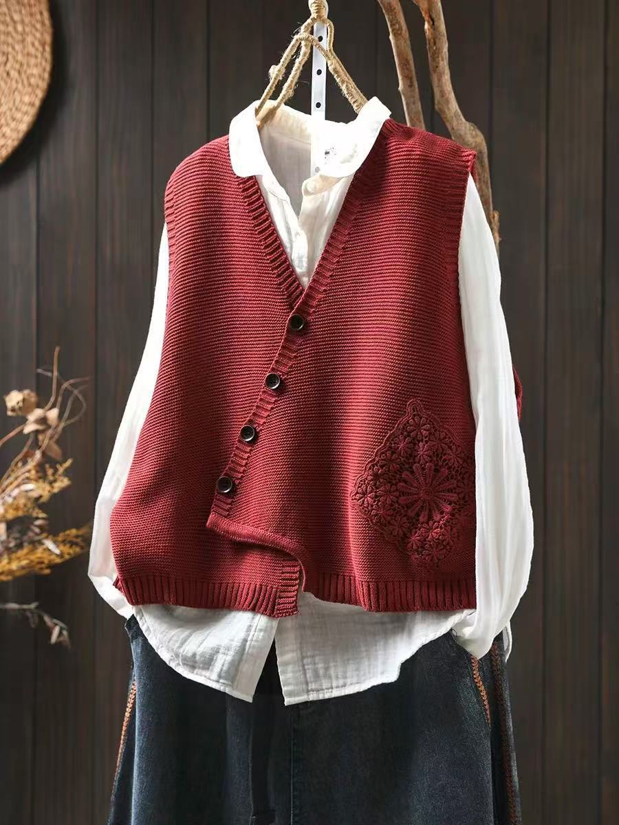 SUSAN – ASYMMETRICAL BUTTON KNIT CARDIGAN
