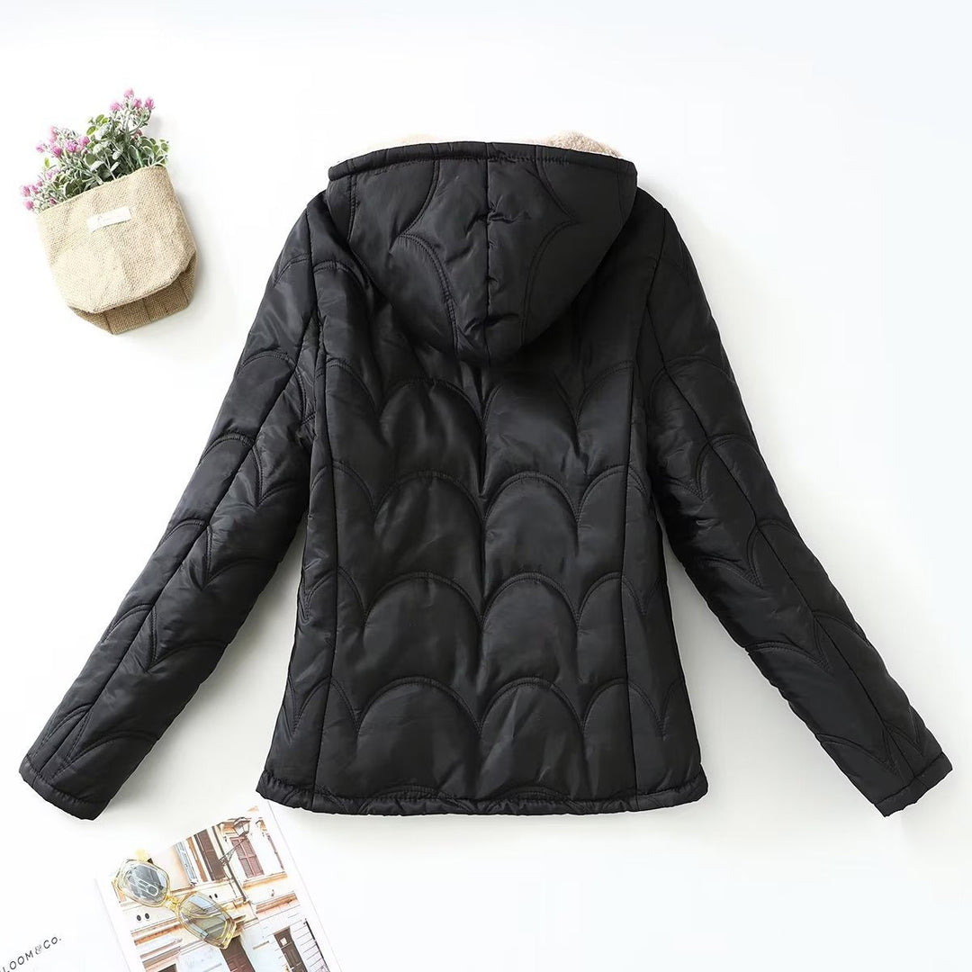 Ladies Long Sleeve Jacket with Hood and Pockets