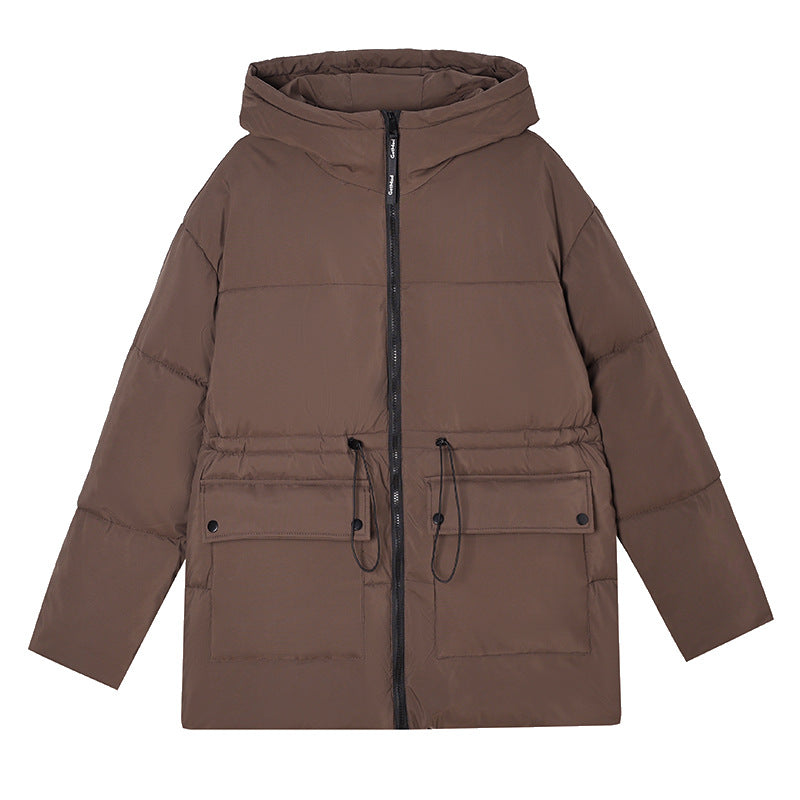 Women's Mid-Length Thermo Parka with Tailoring, Tunnel Cord, and Hood
