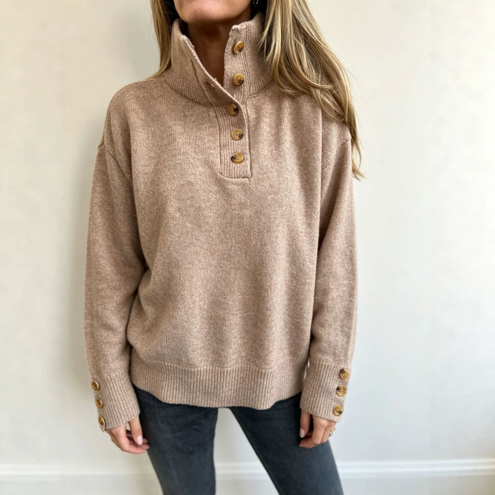 Maja | Women's Long Sleeve Sweater with Buttons