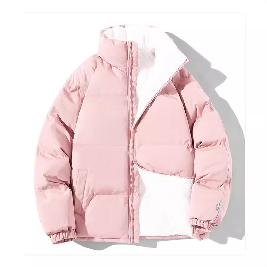 Women's Quilted Thermo Bomber Jacket with Teddy Lining and High Collar