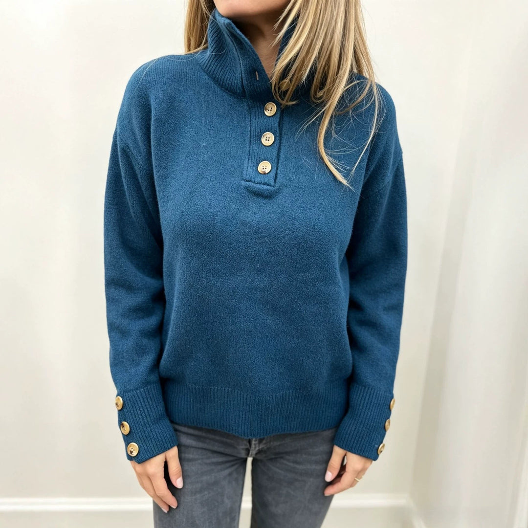 Maja | Women's Long Sleeve Sweater with Buttons