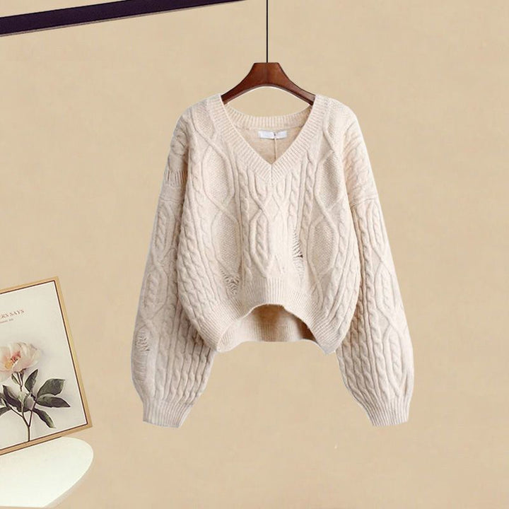 LIANE - Elegant knitted sweater with mermaid skirt