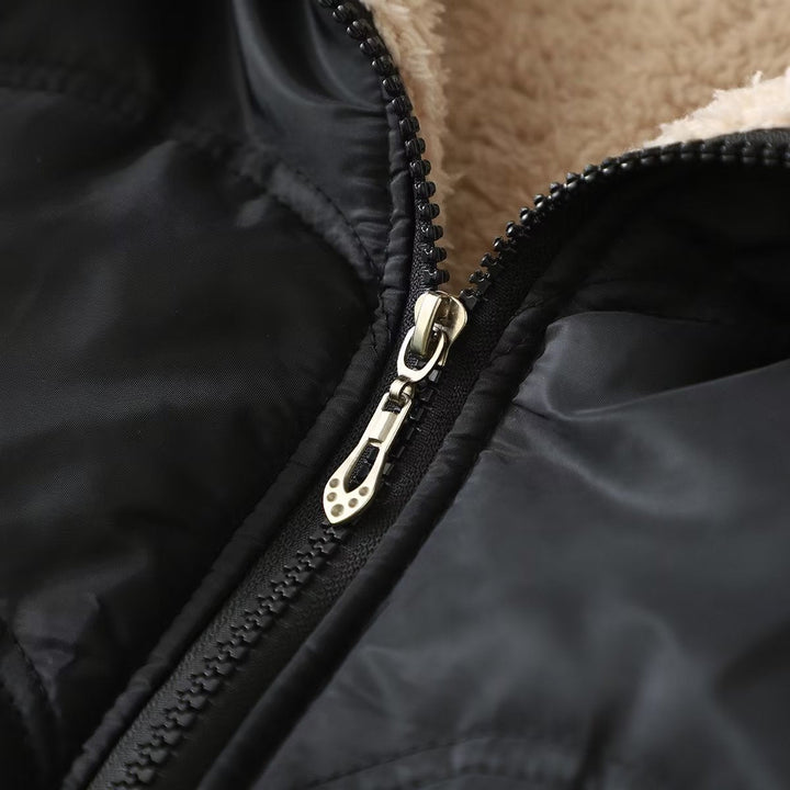 Ladies Long Sleeve Jacket with Hood and Pockets