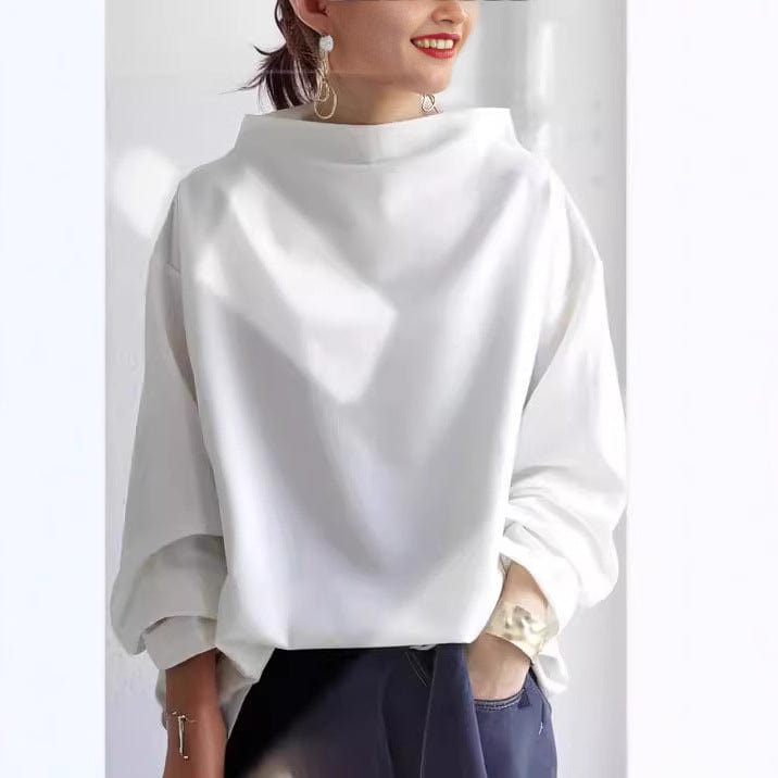 ISABELLA – ELEGANT HIGH-COLLAR RELAXED SWEATER