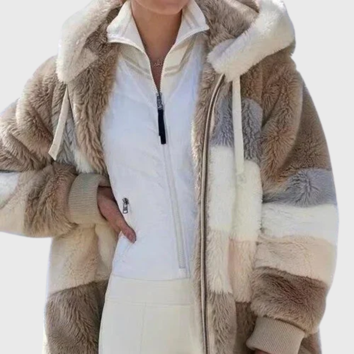Sofia | Elegant Multicolor Warm Puffer Jacket