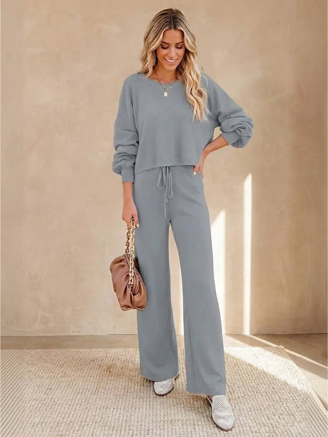 Zara | Lounge Set with Cropped Sweatshirt