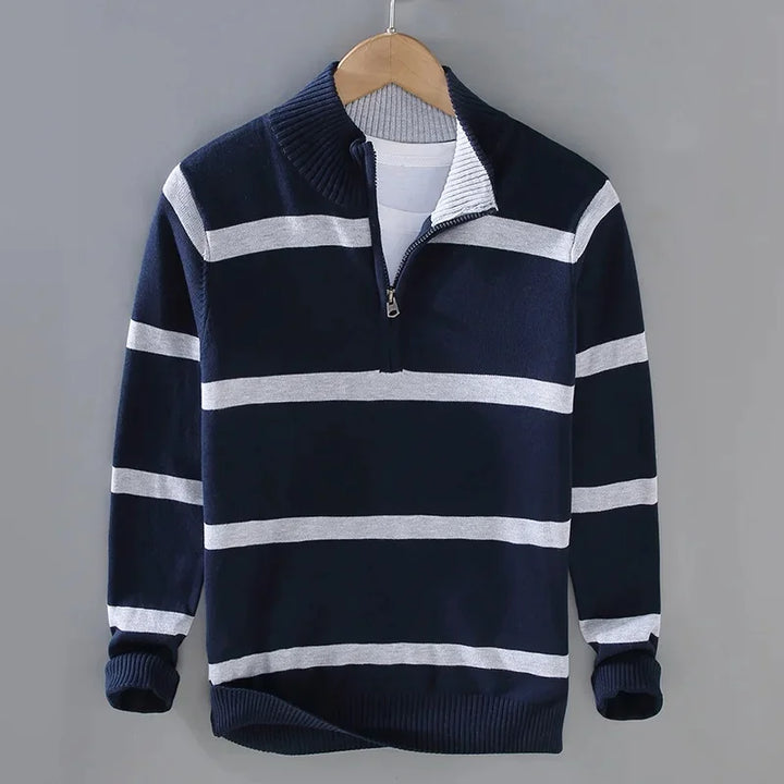Hiro Katoenen Quarter-Zip Sweater