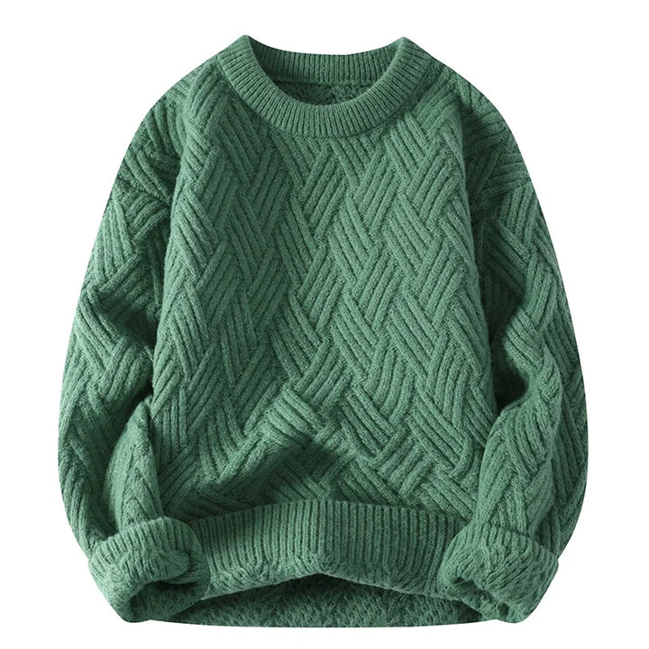 Kellen Checked Crew Neck Sweater