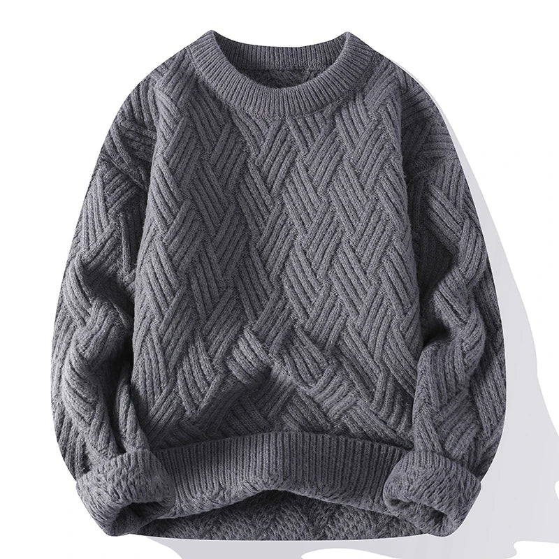 Kellen Checked Crew Neck Sweater