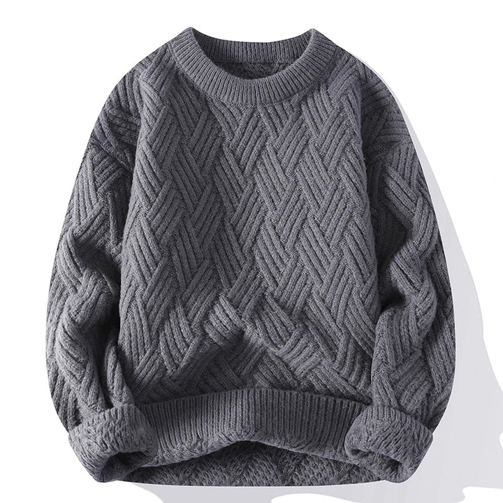 Kellen Checked Crew Neck Sweater
