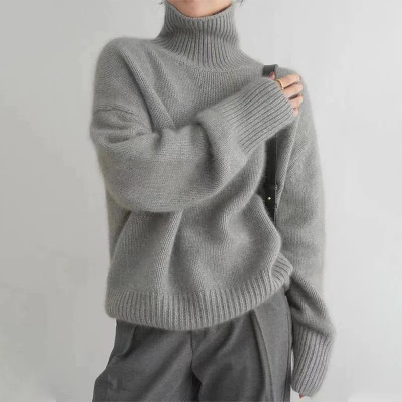Ladies Turtleneck Sweater Soft Knit