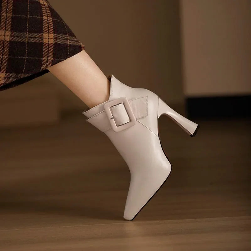 Clarice Ankle Boots with Buckle