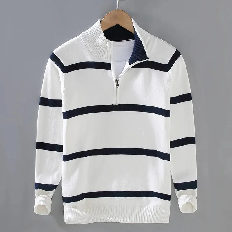 Hiro Katoenen Quarter-Zip Sweater